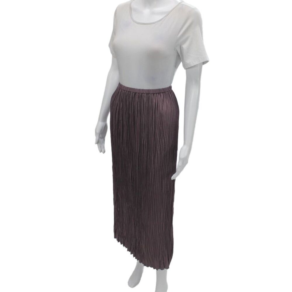 Vince Women Brown Pleated Midi Skirt Size M - Picture 2 of 6